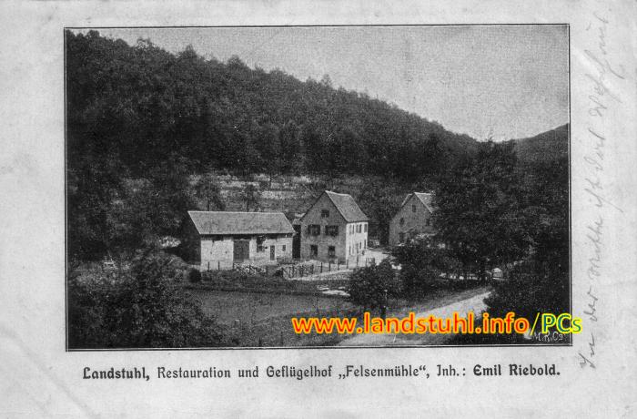 Restauration und Geflügelhof 'Felsenmühle', Inh.: Emil Riebold