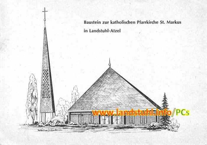 Baustein zur kath. Pfarrkirche St. Markus