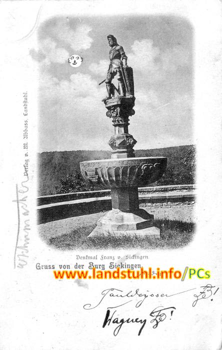 Gruss von der Burg Sickingen - Denkmal Franz v. Sickingen