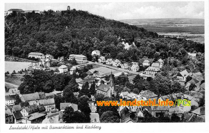 Landstuhl mit Bismarckturm und Kirchberg