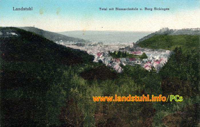 Total mit Bismarksäule und Burg Sickingen