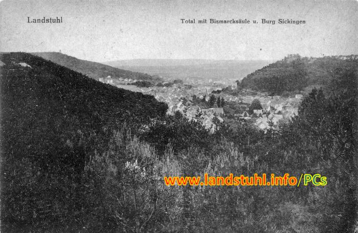 Total mit Bismarcksäule u. Burg Sickingen