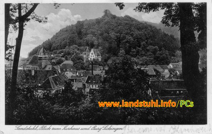 Blick zum Kurhaus und Burg Sickingen