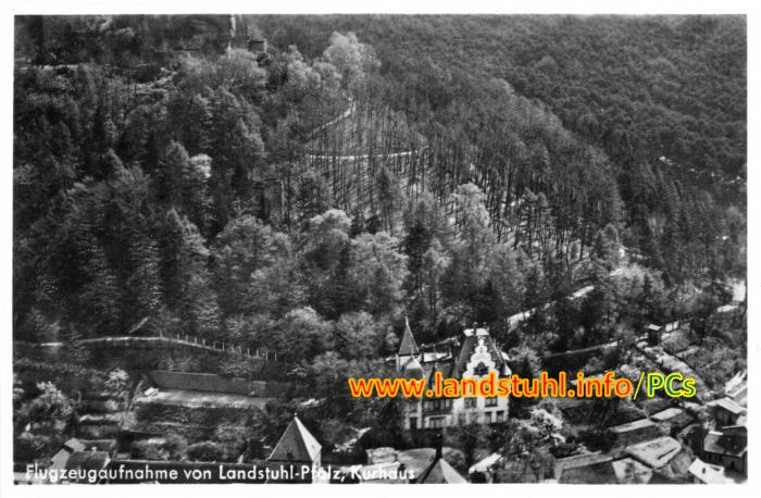 Flugzeugaufnahme von Landstuhl/Pfalz, Kurhaus