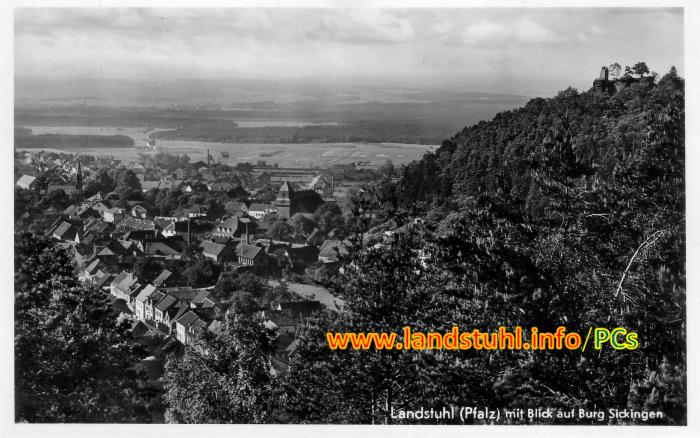 Landstuhl mit Blick auf Burg Sickingen