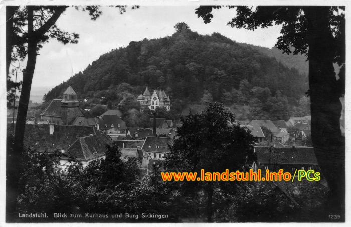 Blick zum Kurhaus und Burg Sickingen