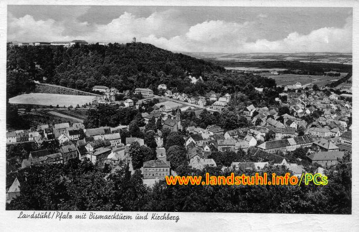 Landstuhl mit Bismarckturm und Kirchberg