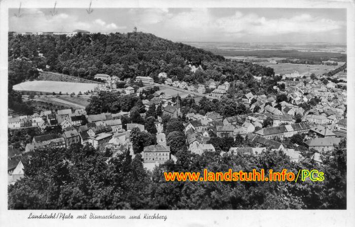 Landstuhl mit Bismarckturm und Kirchberg