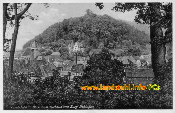 Blick zum Kurhaus und Burg Sickingen