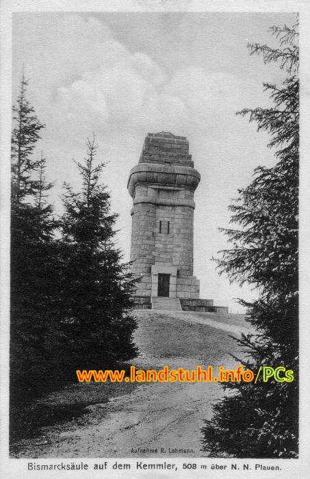 Bismarcksäule auf dem Kemmler, 508 m über N. N. Plauen