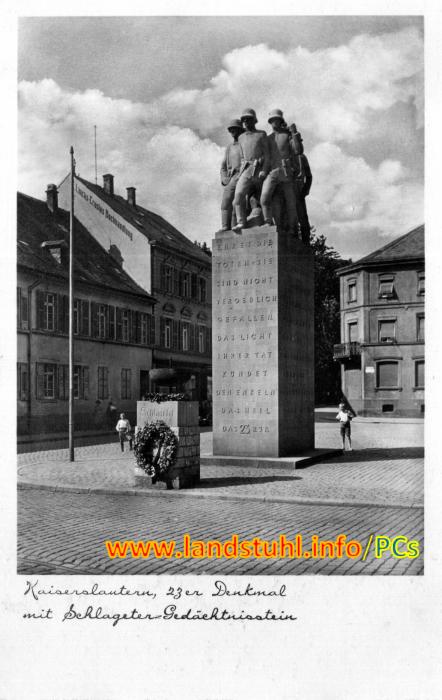23er Denkmal mit Schlageter-Gedächtnisstein 23er Denkmal mit Schlageter-Gedächtnisstein