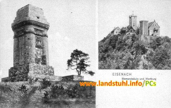 Eisenach :: Bismarcksäule und Wartburg